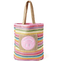 Smiley Woven Rainbow Tote