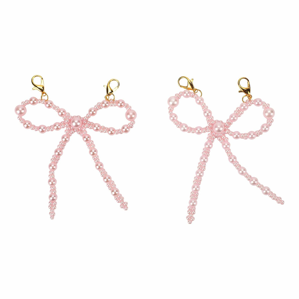 Shoe Charm Set - Pink Pearl Bows