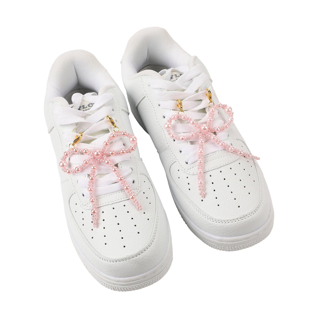 Shoe Charm Set - Pink Pearl Bows