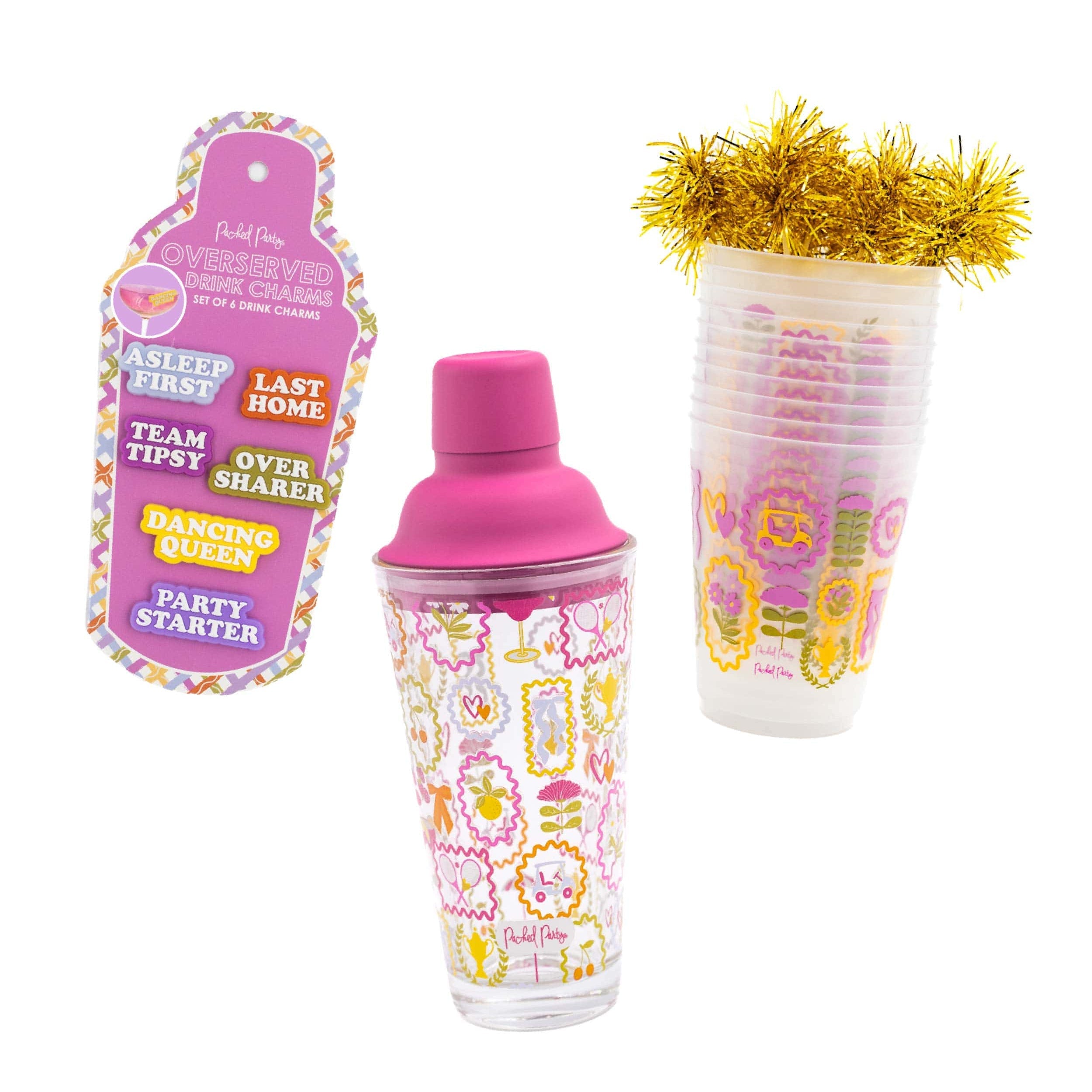 Drinks O' Clock Bundle (Drink Charms, Cocktail Shaker & Cup Stack)