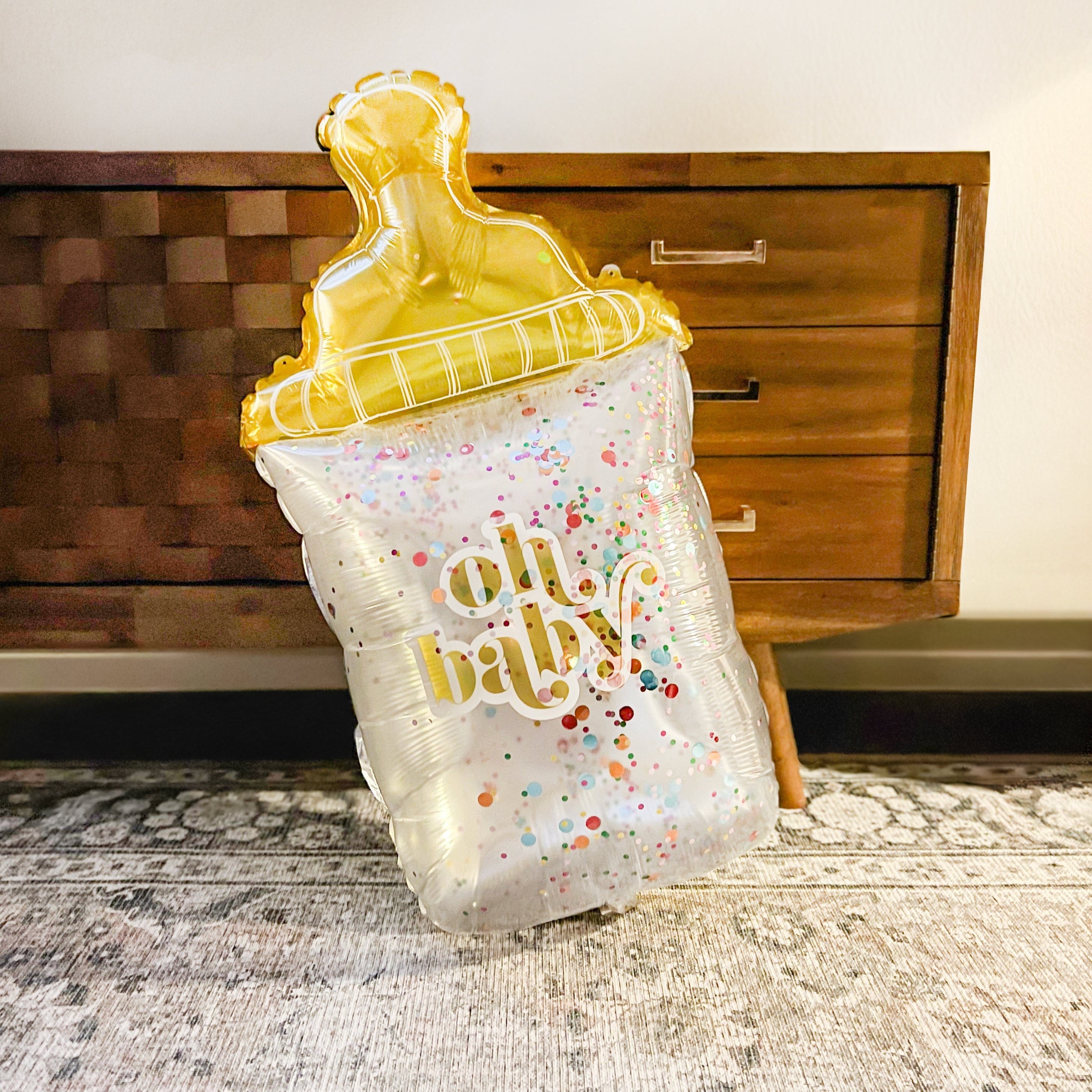 Oh Baby Confetti-Filled Bottle Balloon