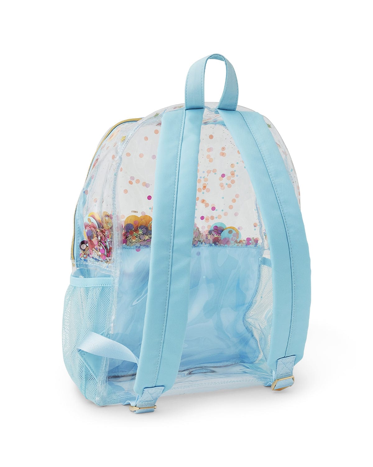 Multicolor Confetti Clear Backpack