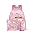 Pink Confetti Bows Backpack Bundle (Backpack, Lunchbox & Pouch)