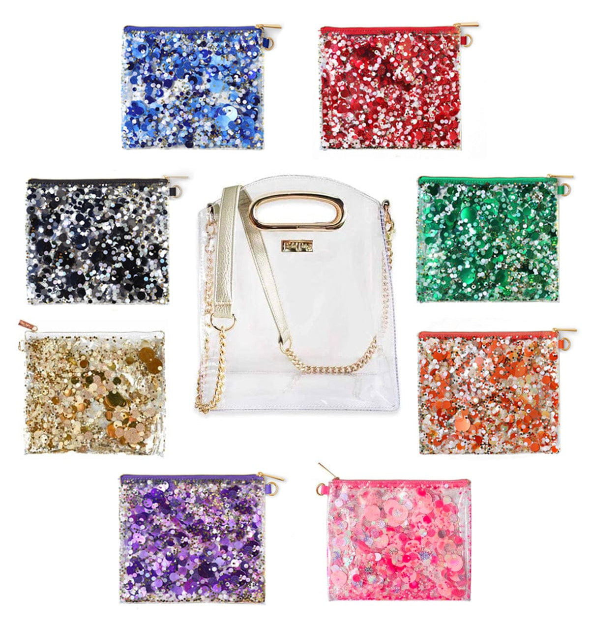 Confetti Everything Pouch & Stadium Bag Set