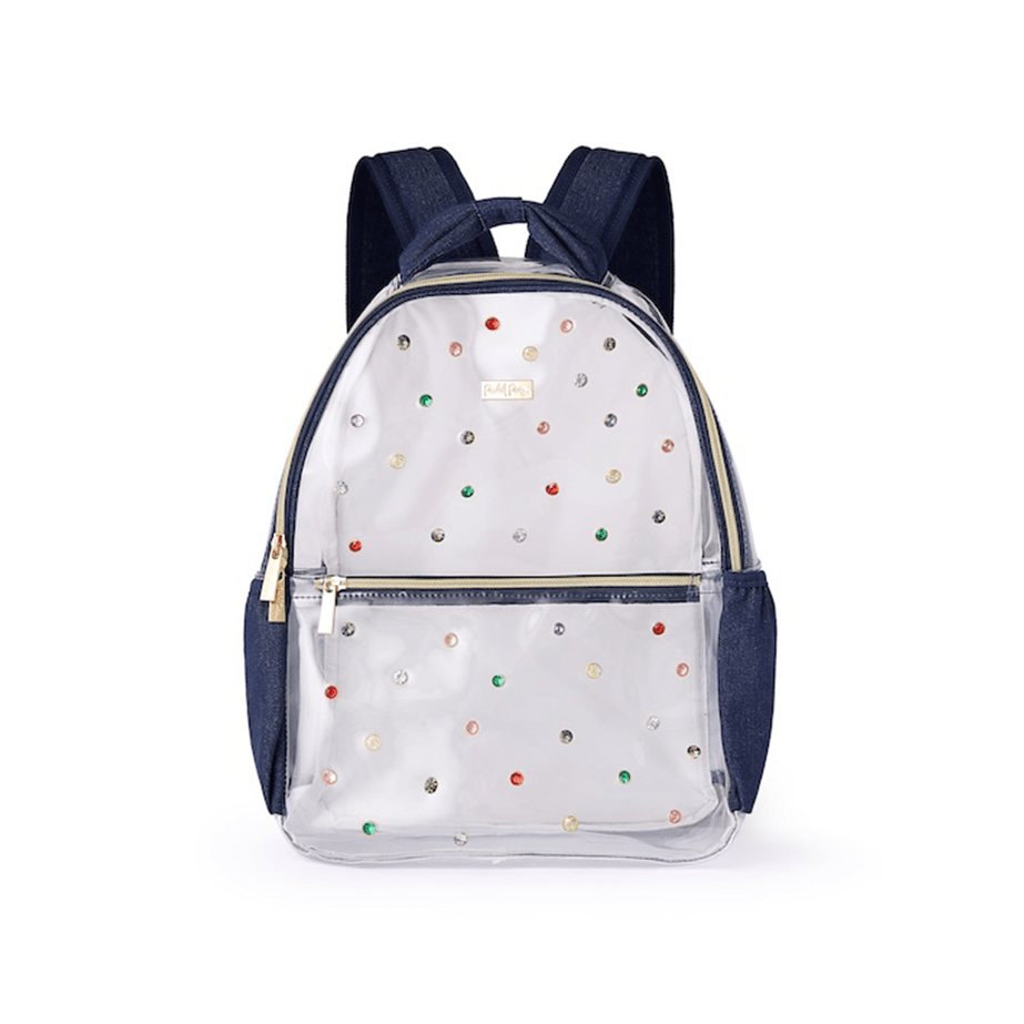 Denim and Gems Clear Backpack