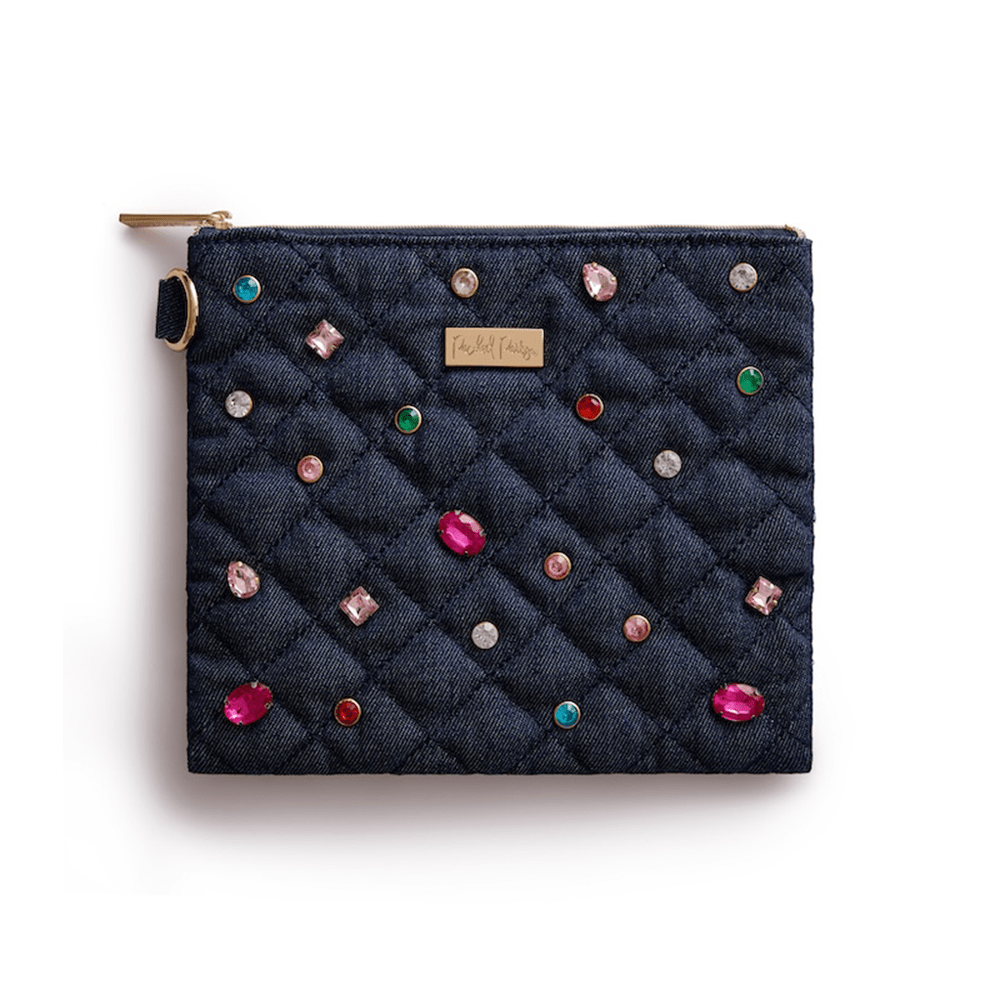Denim and Gems Everything Pouch