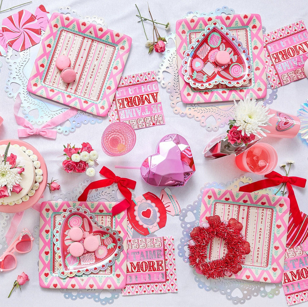 Pink Disco Heart Sipper (set of 2)